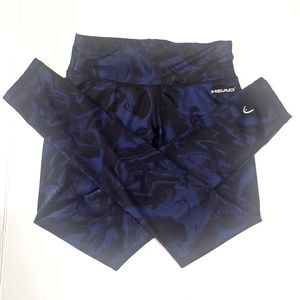 HEAD Women's Black/Blue Full Length Leggings